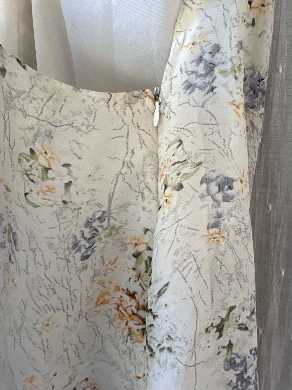 Women's Cream Floral Halter Dress - Picture 3 of 7